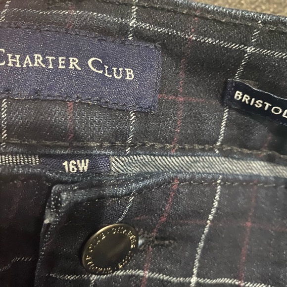 Charter club size 16W jeans. New with tags. Cute stripe to them that’s shuttle. - Picture 4 of 9